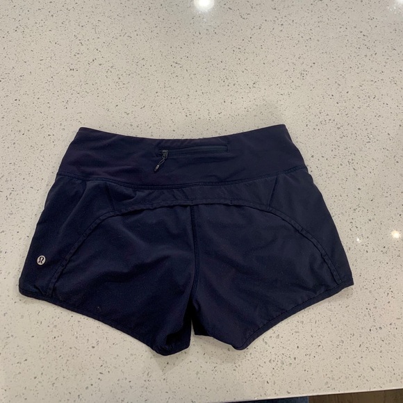 Lululemon Navy Speed Up Shorts 4” - Picture 7 of 7